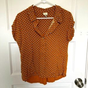 A New Day Gold Collared Blouse